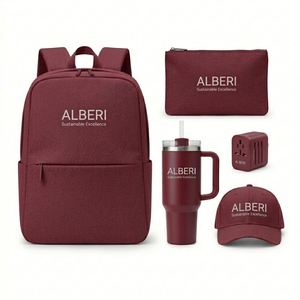 Set de Regalo de Lujo para Viajes de Negocios: Botella Térmica, Bolsa Organizadora, Tapones para Enchufes de Viaje, Mochila y Set de Regalo para a Bordo - Product Image 1