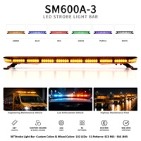 LKW-Warnlichtbalken, gelb, Blitzlichtbalken, Stroboskop-Lichtbalken, gelb, 12V 24V, Notfall-LED-Lichtbalken für schwere LKW, 38 Zoll, 132 LEDs
