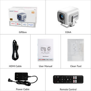 Nuevo Mini <span class=keywords><strong>Proyector</strong></span> X3AA WiFi6 Allwinner H726 200 Lúmenes BT5.4 1920*1080P 4K Android 13 Cine en Casa Portátil para Exteriores EE. UU. - Product Image 6
