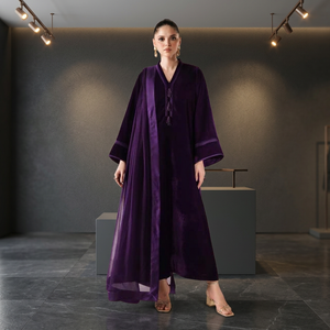 Dupatta Larga de Chifón Morado de Alta Calidad para Mujer, para Fiestas y Uso Casual, India, Pakistán - Product Image 3