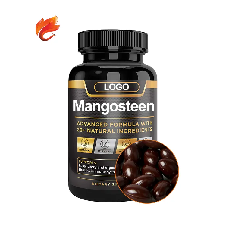 Diyet lifi Mangosteen özü Softgels yumuşak jeller kapsül OEM 500mg Private Label almak 2 kapsül günde bir kez Mango özü