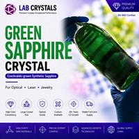 Corindon vert Czochralski, saphir synthétique en forme de boule, tige de cristal de saphir cultivé en laboratoire, pierre précieuse synthétique, prix de gros