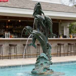 YOUFINE - Estatua de Delfín de Bronce Fundido de Gran Tamaño, Escultura de Delfín Saltando sobre una Ola, para Decoración de Parques y Resorts junto a la Playa - Product Image 5