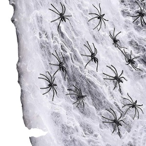 20G + 2 laba-laba dekorasi Halloween laba-laba jaring katun 200 kaki persegi pesta Halloween laba-laba pabrik - Product Image 1