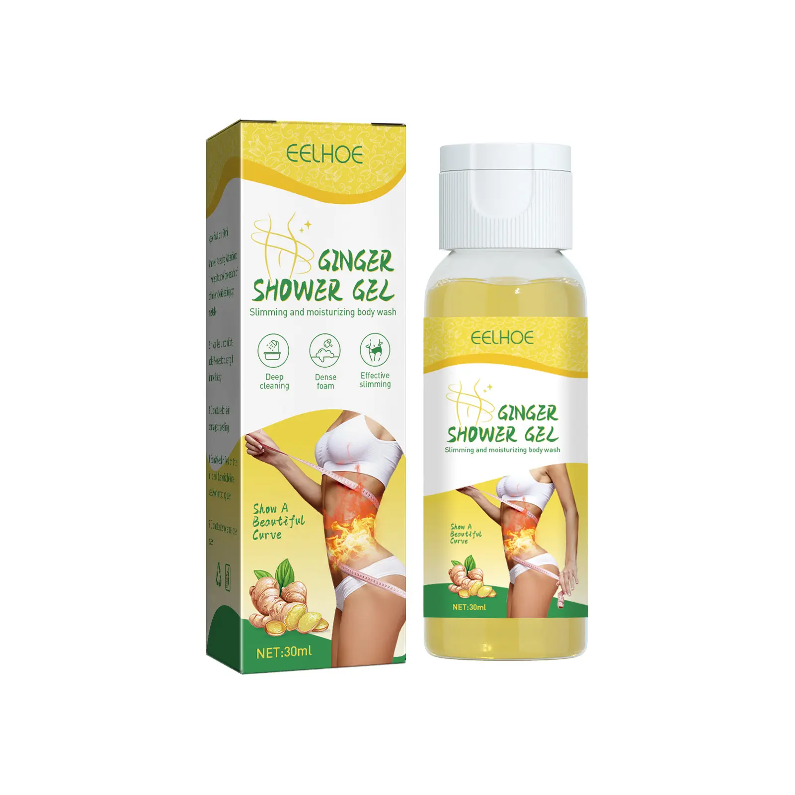 Eelhoe Ginger Body Shaping Badegel lindern Lymph schwellungen Clean Dredge Slim Firmming Skin Body Wash