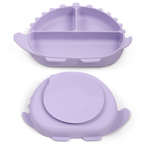 Assiette à dîner pour bébé en silicone, dinosaure, qualité alimentaire, écologique, sans BPA, vaisselle pour enfants, 28 couleurs pour les tout-petits - Product Image 5