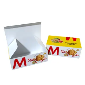 Custom Cardboard Fast Food Takeaway Chicken And Chips Boxes Fry Food Fried Chicken Box