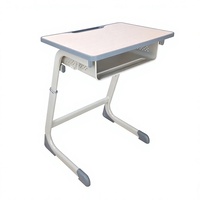 Ensemble de mobilier scolaire moderne de haute qualité, réglable, en acier, avec bureau et chaise pour étudiants, mobilier de classe