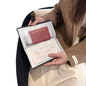 Portefeuille de documents en cuir PU Business Elite antivol avec serrure à code unisexe multi-fentes pour <span class=keywords><strong>passeport</strong></span> et porte-cartes pour les voyages - Product Image 5