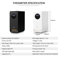 Appareil domestique intelligent WiFi Hybrid Cool Mist Humidifier Aromatherapy Function 6L Capacity Electric Powered Household