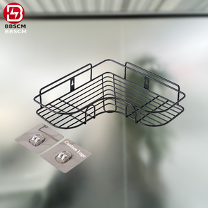 Estante de esquina individual de metal sin perforaciones, estante triangular para <span class=keywords><strong>baño</strong></span>, estante para artículos de tocador, organizador de dormitorio, estante de pared para inodoro - Product Image 2