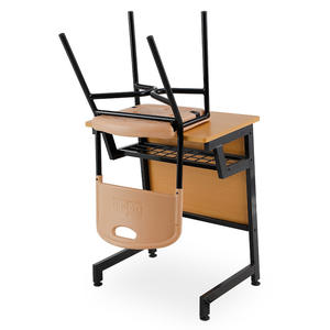 Ensemble bureau et chaise pour lycéens, <span class=keywords><strong>cadre</strong></span> en acier durable avec surface spacieuse, idéal pour les études quotidiennes des adolescents - Product Image 3