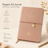 Carnet Premium A5 à Couverture Rigide en Cuir PU, Points Croisés, Dorure à Chaud, Fermeture Élastique et Ruban, Idéal pour le Travail, l'École ou le Journal Quotidien