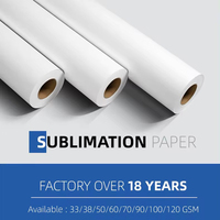 Papier de transfert par sublimation de haute qualité en gros, rouleau de papier de sublimation, transfert thermique