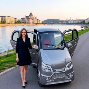 LEO Mini Elektrikli Araba <span class=keywords><strong>3</strong></span> Kişilik Kurşun Asit Akülü 60V 1200W Motor LED Işıklar Yaşlılar İçin Jiangsu'da Üretilmiştir - Product Image 1