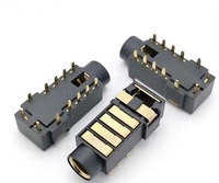 Conector de Alimentación para Auriculares PJ4.5 Chapado en Oro de 4.5 mm, Conector de Reproductor de Radio de 5 Vías, Conector 4.4 de Alta Calidad
