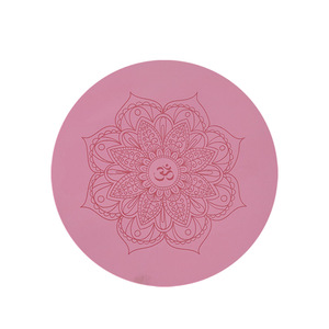 Tapis de yoga rond personnalisé Yongjin en PU, 1,5 mm, antidérapant, tapis de méditation, vente directe d'usine - Product Image 5