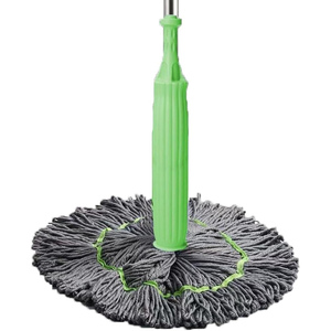 Mopa de microfibra para el hogar con mango de acero extensible y sistema de escurrido de cuatro lados, de secado rápido y para limpieza en húmedo. - Product Image 1