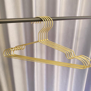 W105 זהב שחור סגסוגת אלומיניום בגדים גיבשלי קולבים אלומיניום קעורה קעור אלומיניום בוגר קל קולבים מתכת בית - Product Image 3