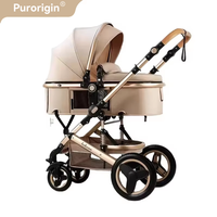 Poussette de voyage pliable en aluminium légère à 4 roues Purorigin OEM&ODM pour bébés, prix usine, bagage à main