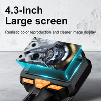 Endoscope ZCF étanche IP67 avec sonde de 8 mm, caméra autofocus, lecture vidéo 1080p, autonomie de 5 heures, alimentation 12V DC, pour compartiment moteur OEM, écran 4,3 pouces