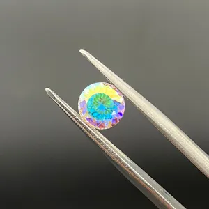 New Arrival Colorful 3.0mm to 11.0mm Round Moissanite VVS1 Lab Grown Diamond Colored Moissanite Gems