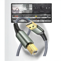 Câble USB 2.0 tressé en nylon de 2 m pour imprimante et MIDI (connecteurs plaqués or) |   Chine