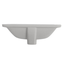 Évier de salle de bain en céramique rectangulaire moderne à encastrer, surface lisse et émaillée, pour hôtels et usage commercial, directement de l'usine