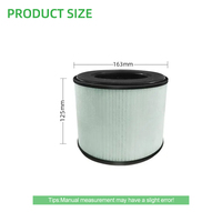 Penggantian Filter Udara HEPA Termasuk Pre-Filter untuk Filter Pembersih Udara Partu BS-08