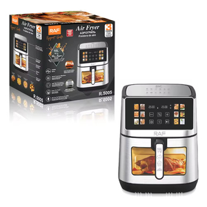 Friteuse à air multifonction 10L 1800W avec réduction de 80 % de l'huile, cuve métallique et fenêtre de cuisson visible pour usage domestique - Product Image 5