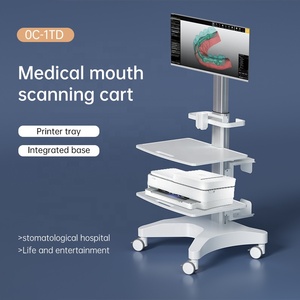 Nuovo Design prezzo all'ingrosso ospedale mobili medico carrello dentale con Scanner orale Computer portatile e 2 vassoi per Workstation - Product Image 5
