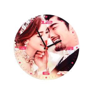 Mdfhome trang trí nội thất 170mm Vòng Tròn thăng hoa MDF Đồng Hồ Treo Tường 5mm có thể in đồng hồ MDF trống với màng bảo vệ khung gỗ - Product Image 1