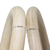 Anillos de gimnasia Anillos de madera ajustables Correas de hebilla Tire hacia arriba Ejercicio Anillos antideslizantes para entrenamiento de gimnasio en casa