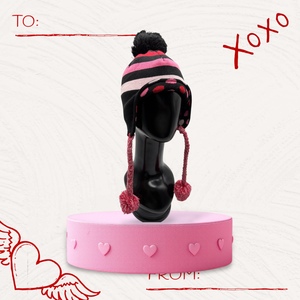 High Quality Wholesale Woven Label Printing Method <b>POM</b> <b>POM</b> Beanie Hats Adult Beanie With Jacquard Pattern - Product Image 6