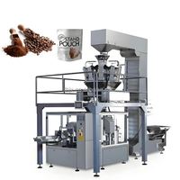 Machine d'emballage Doypack rotative à 8 stations avec peseur multi-têtes pour le sucre, les noix, les graines, la cannelle, les épices, le pesage, le remplissage et l'emballage
