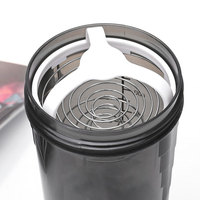 Tasse à secouer en plastique à trois couches sans Bpa, bouilloire de sport, de Gym, de poudre de protéines, tasse de bouteille avec boîte à médicaments