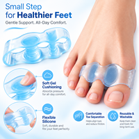 Correcteurs d'hallux valgus à 3 boucles pour hommes et femmes, séparateurs d'orteils pour orteils superposés, soutien d'alignement du gros orteil et soins des pieds
