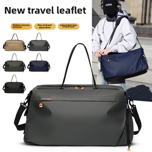 2026 Trendy Men's Large Capacity Crossbody Bags Casual Korean Style Fashionable Nylon with Geometric Pattern Travel Bags - Product Image 1