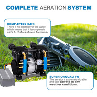 Aérateur à moteur BLDC sans huile pour puits profond, alimenté par énergie solaire, avec 8-10 diffuseurs, pour bassins piscicoles et lacs jusqu'à 5 acres