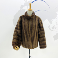 Veste courte en fourrure de renard véritable marron foncé de luxe - Vêtement d'extérieur minimaliste en fourrure véritable pour femmes en hiver
