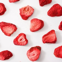 Prix de gros, étiquette privée, fruits entiers, tranchés, en dés, fraises lyophilisées en tranches