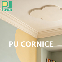 Moulures décoratives en PU, corniche en polyuréthane légère, garniture en PU pour la décoration intérieure des plafonds et des murs de villas