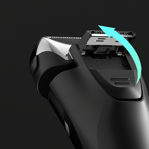 เครื่องโกนหนวดไฟฟ้าแบบใบมีดคู่ ชาร์จผ่าน USB ได้ มาตรฐานกันน้ำ IPX5 แบตเตอรี่ Li-Ion สำหรับใช้ในบ้านและโรงแรม-โกนได้ทั้งใบหน้าและศีรษะ - Product Image 4