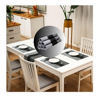 Ensemble de 6 sets de table en tissu tissé rayé 30x45 cm, résistants à la chaleur, lavables, résistants aux rayures, design moderne, épaisseur moyenne, fabriqués en Italie