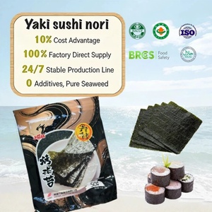 Alga <span class=keywords><strong>Nori</strong></span> Orgánica Seca de Grado Restaurante, <span class=keywords><strong>Nori</strong></span> Yaki, Alga Tostada para Onigiri, OEM, Venta al por Mayor, Marca Privada, Grado Premium Crujiente - Product Image 1