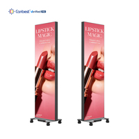 CANBEST CJ-Double Series Layar Poster LED GOB Portabel Dua Sisi P1.5 P1.8 P2.5 Totem Digital Dalam Ruangan untuk Acara Ritel