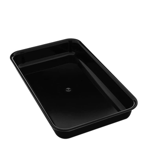 Vassoio rettangolare da banco 36x22 cm nero con bordi arrotondati, vassoio espositore per organizer frigo - Product Image 1
