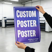 Affiches en carton personnalisées avec impression numérique directe d'usine pour la promotion des entreprises, prix de gros pour les grandes quantités