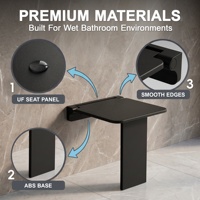 Nouvelle chaise de salle de bain murale pliable, pour la maison, amélioration de l'espace de vie des seniors, gain de place, banc rabattable, design moderne