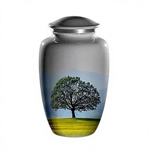 Urna Funeraria de Aluminio Grande Estilo Americano, Ecológica, con Diseño Personalizable, para Adultos, Árbol de la Vida - Product Image 1
